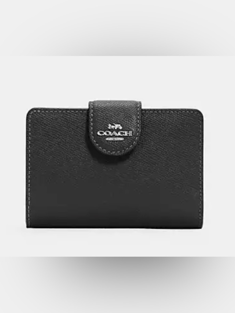 Coach Black Leather Snap Wallet